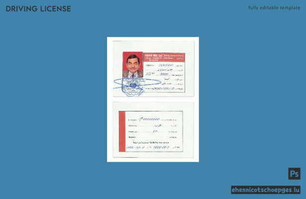 Beispiel für einen libyschen Führerschein